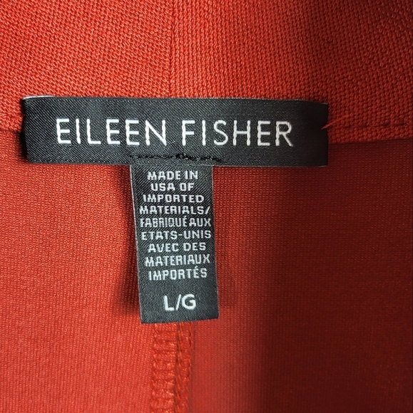 Eileen Fisher Washable Stretch Crepe Serrano Kimono Jacket Red Large - Picture 8 of 9